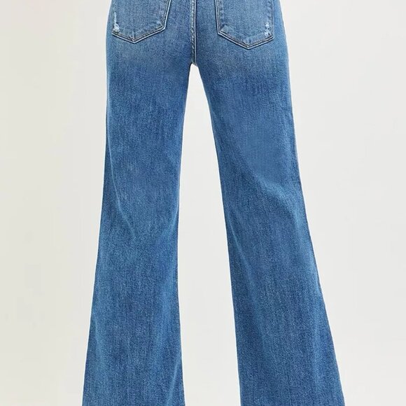 RISEN High Rise‎ Wide Leg Jeans With Released Hem - Picture 5 of 7